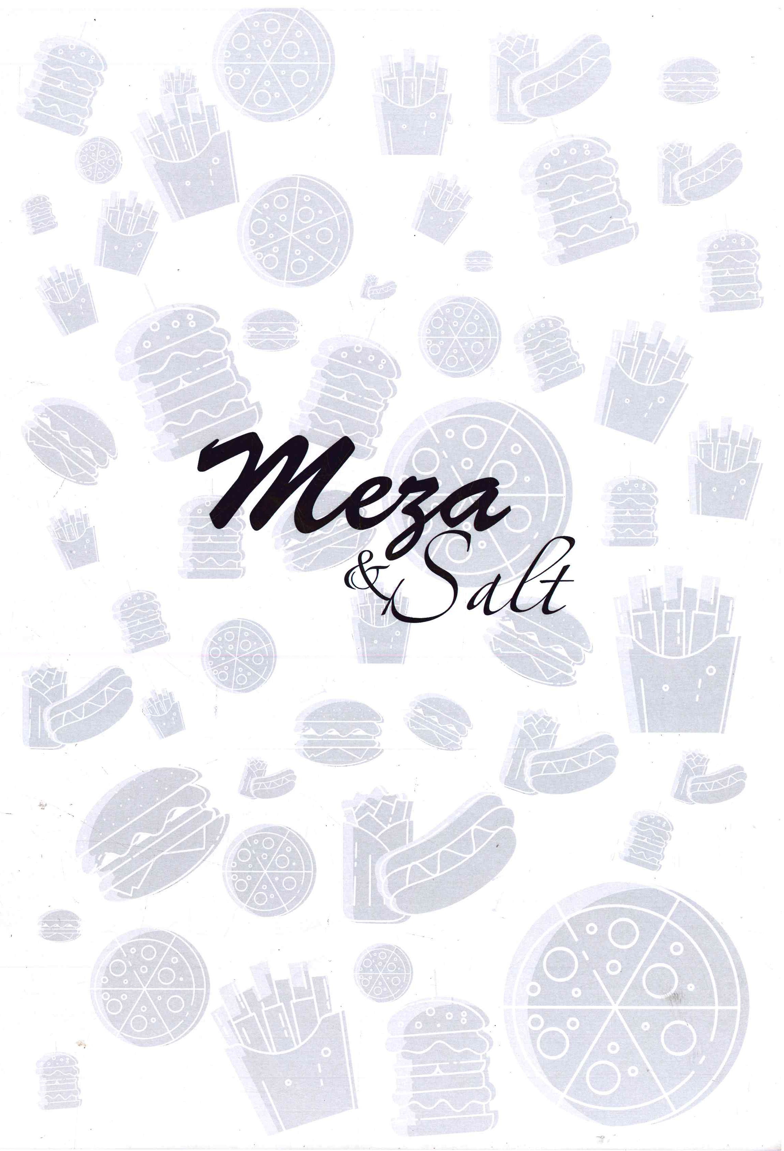 Meza and Salt Restaurant Menu Cover Page