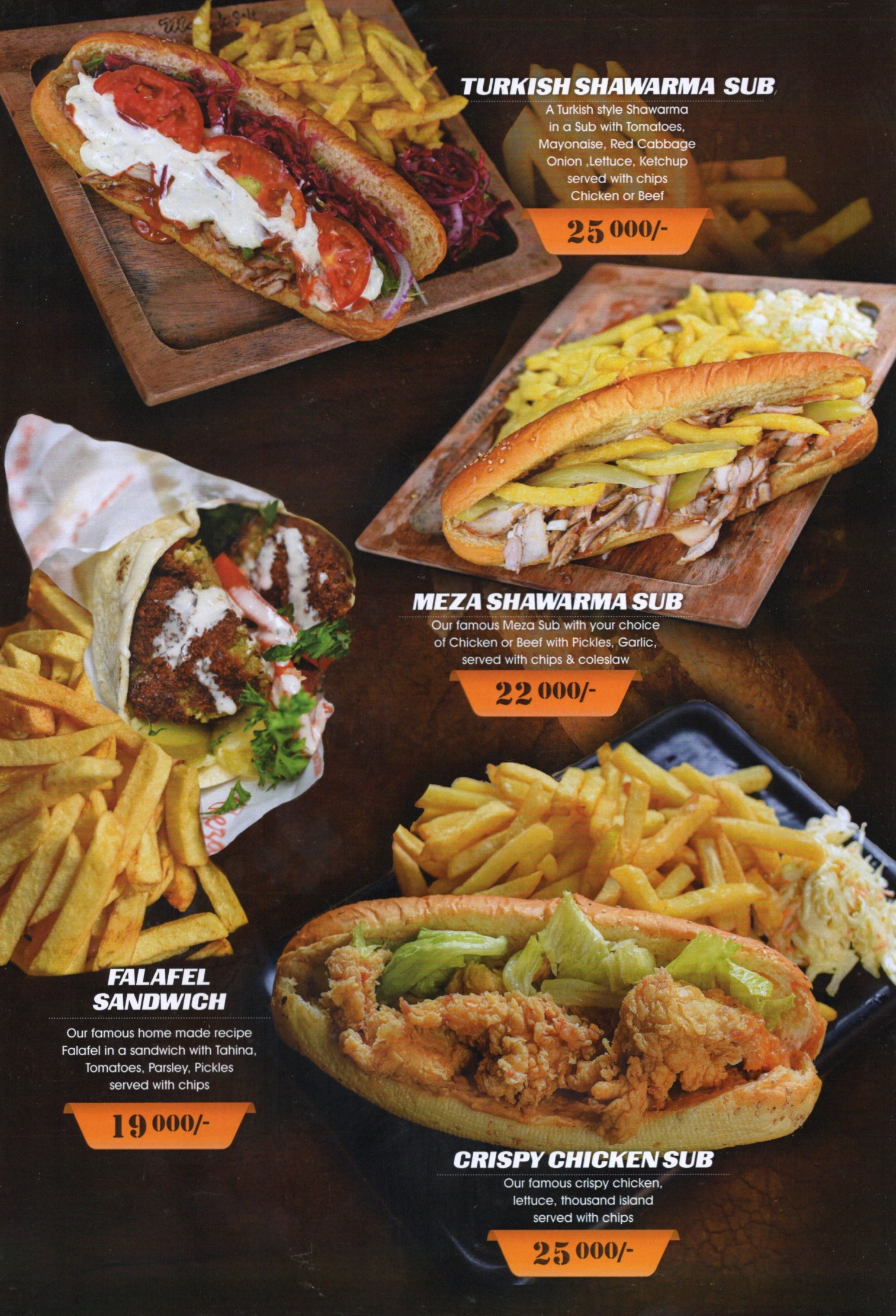 Meza and Salt Restaurant Menu Page 9