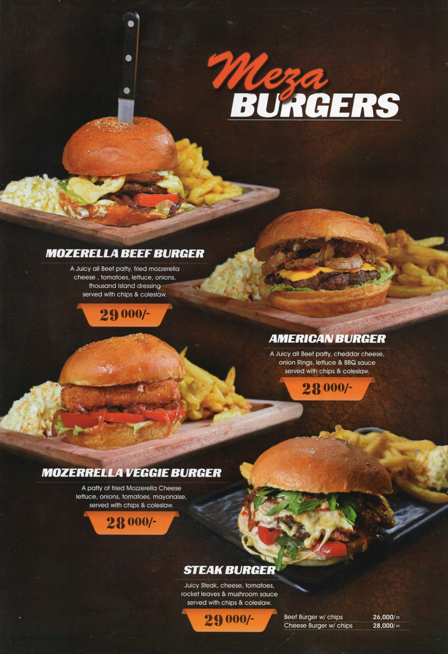 Meza and Salt Restaurant Menu Page 10