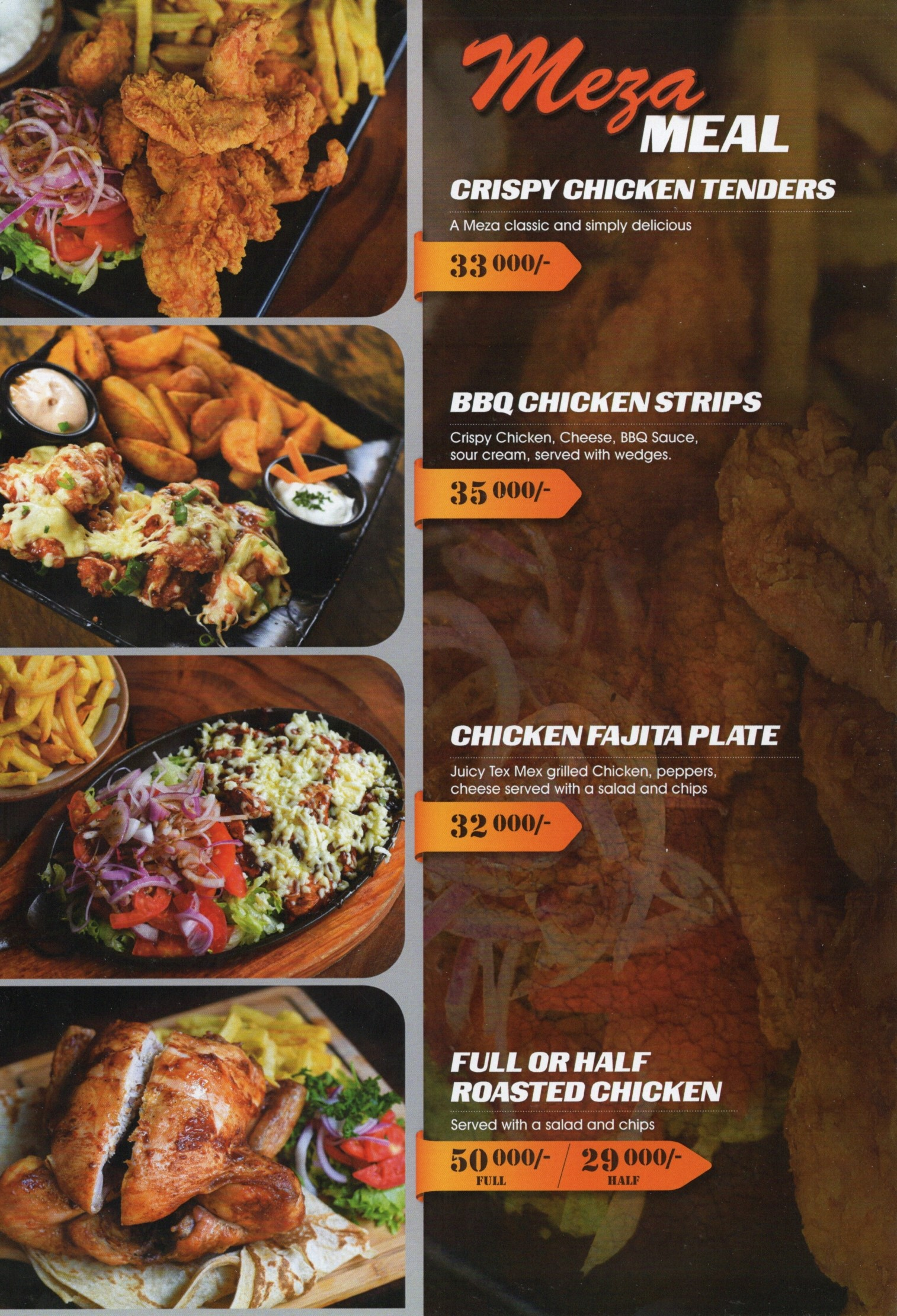 Meza and Salt Restaurant Menu Page 17
