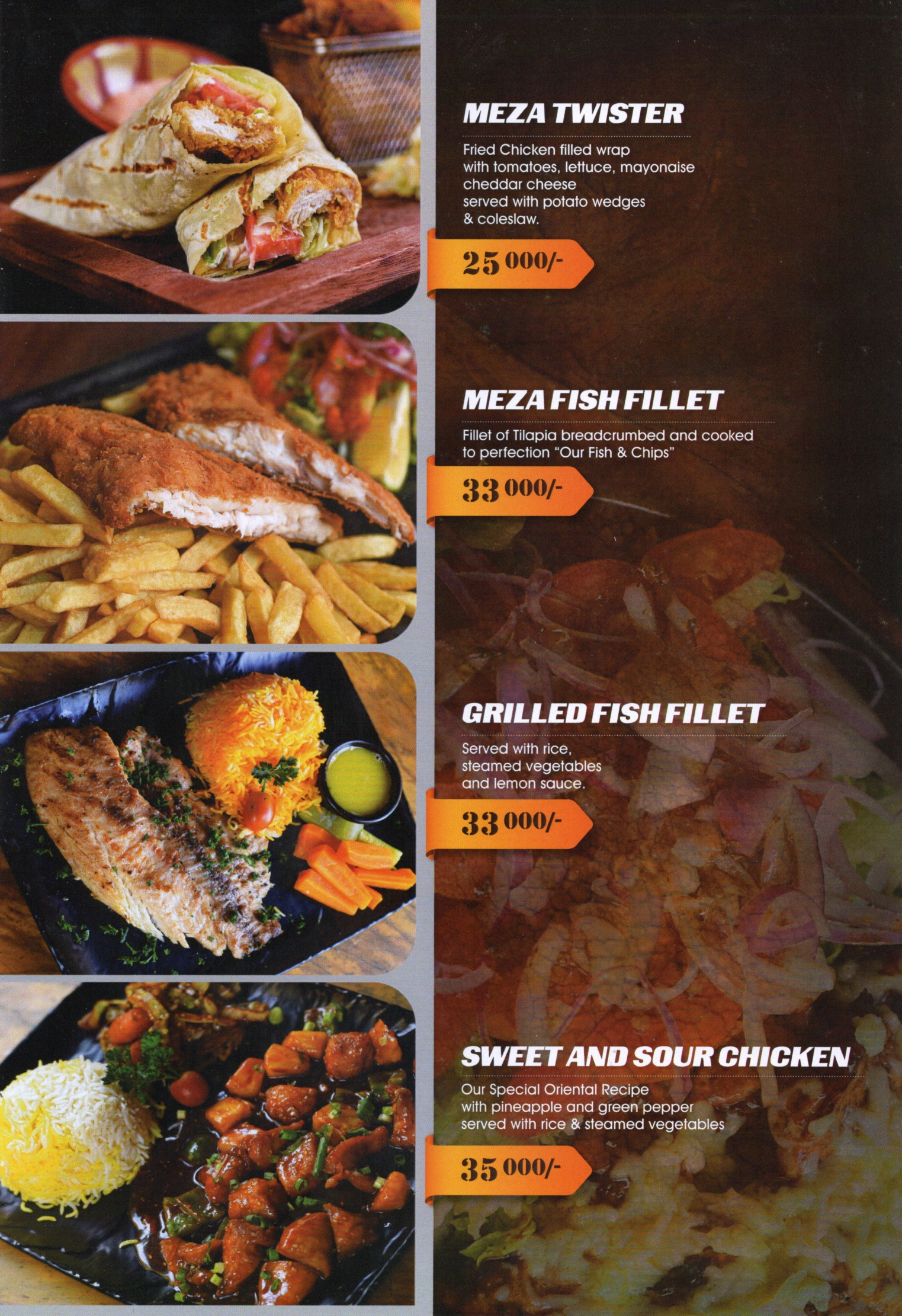 Meza and Salt Restaurant Menu Page 18