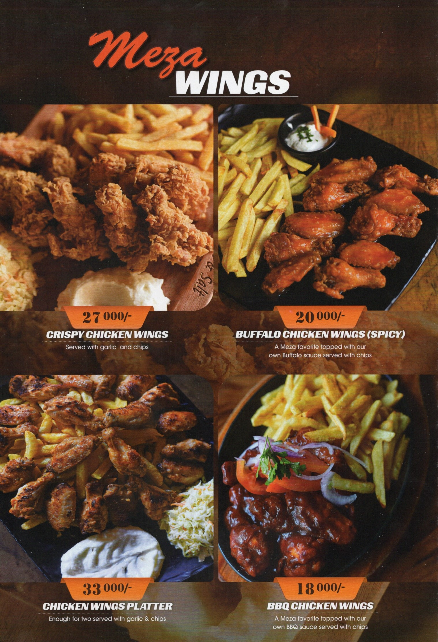 Meza and Salt Restaurant Menu Page 19