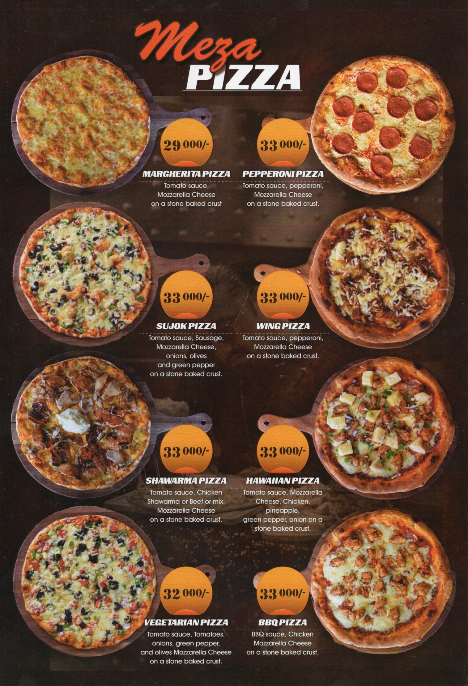 Meza and Salt Restaurant Menu Page 23