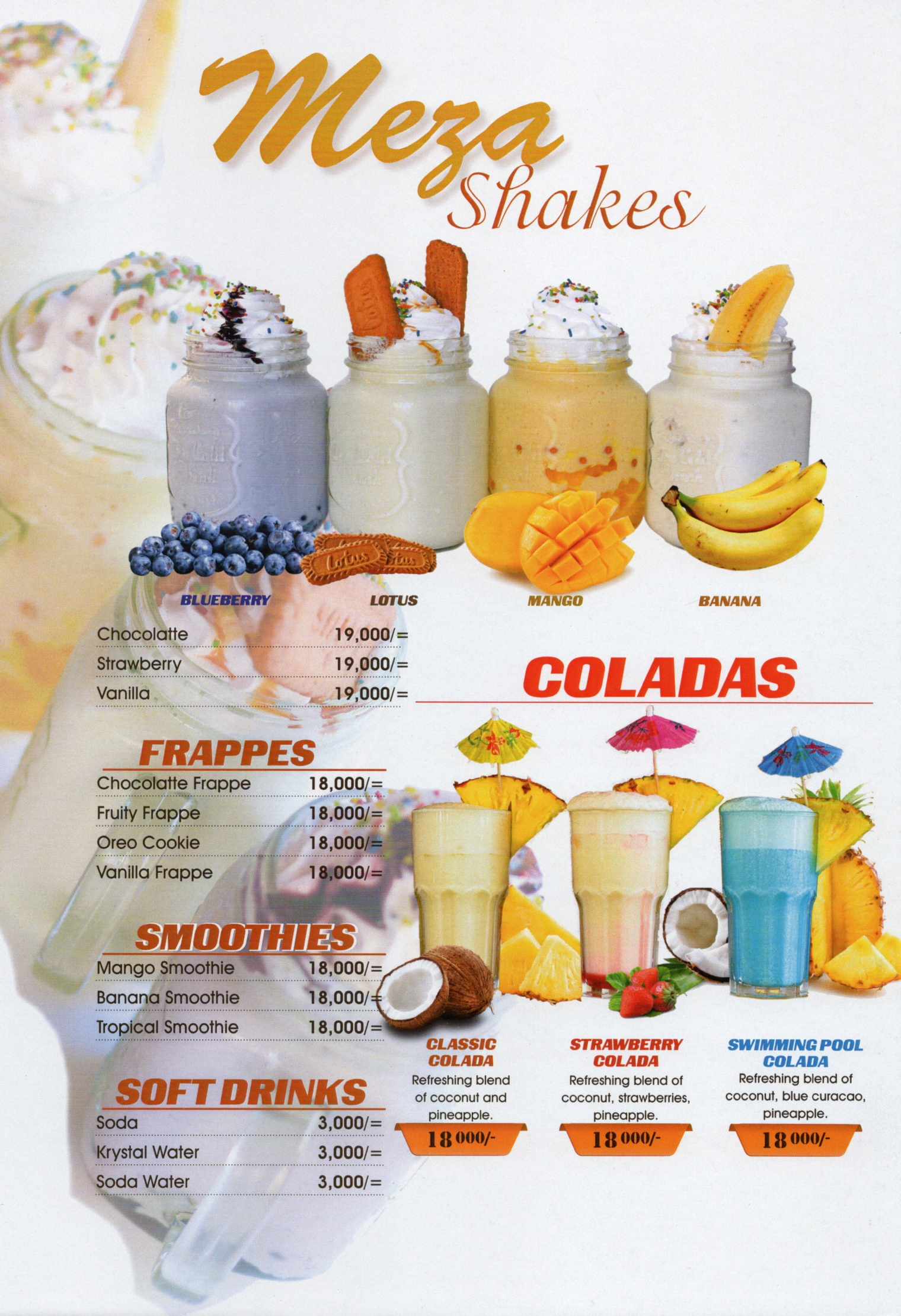 Meza and Salt Restaurant Menu Page 3