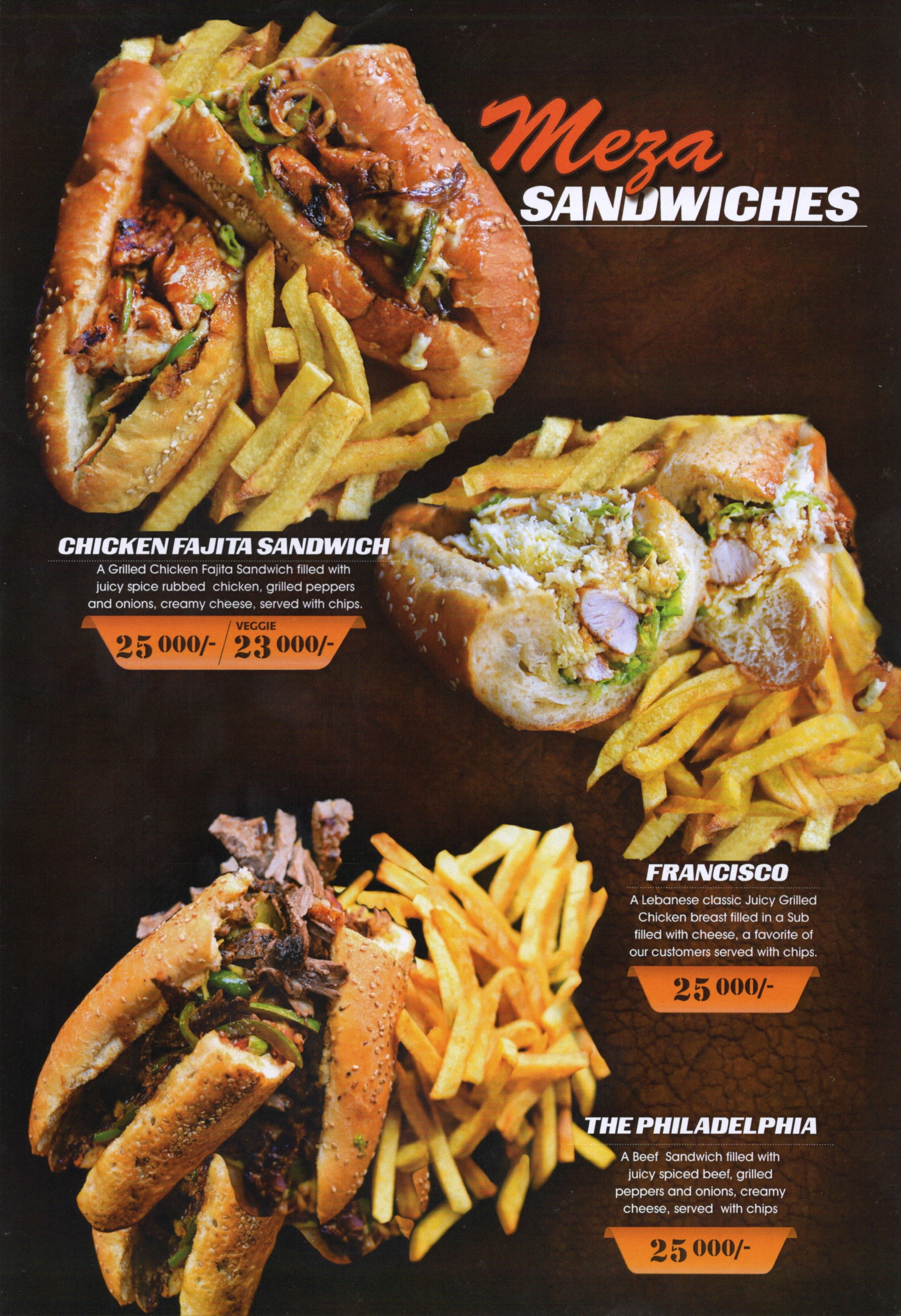 Meza and Salt Restaurant Menu Page 8